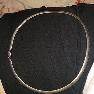 925 sterling silver Italy collar necklace 18"